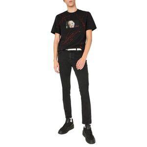MSGM Graphic Print T-Shirt Men BLACK T-Shirts